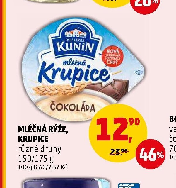 Mléčná rýže, Krupice 150/175 g