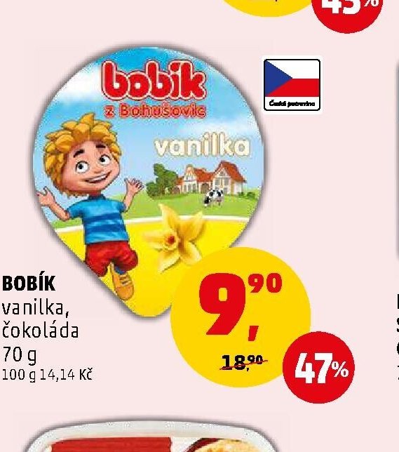 Bobík vanilka, čokoláda 70 g