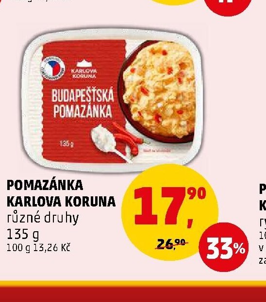 Pomazánka Karlova Koruna 135 g