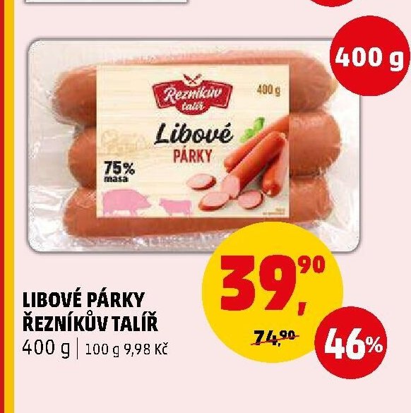 LIBOVÉ PÁRKY ŘEZNÍKŮV TALÍŘ 400 g