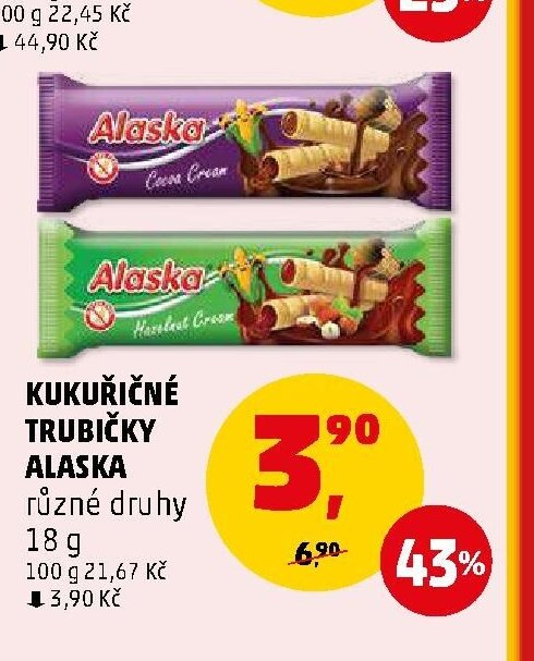 Kukuřičné trubičky Alaska