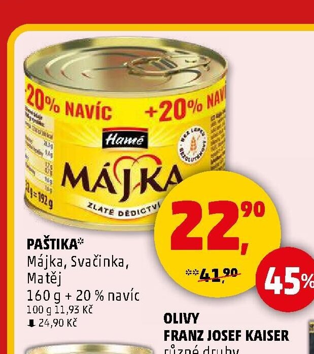 PAŠTIKA Májka, Svačinka, Matěj