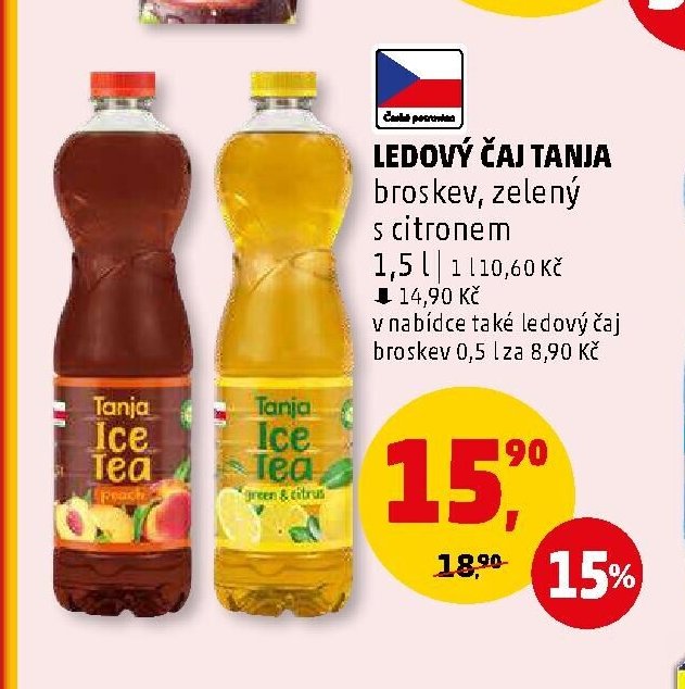 LEDOVÝ ČAJ TANJA broskev, zelený s citronem