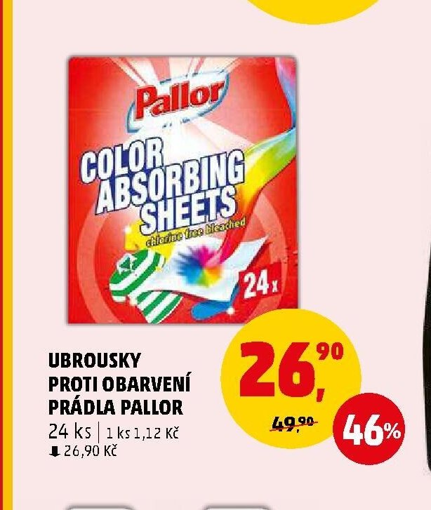 UBROUSKY PROTI OBARVENÍ PRÁDLA PALLOR