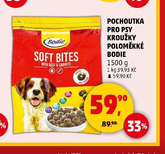 POCHOUTKA PRO PSY KROUŽKY POLOMĚKKÉ BODIE