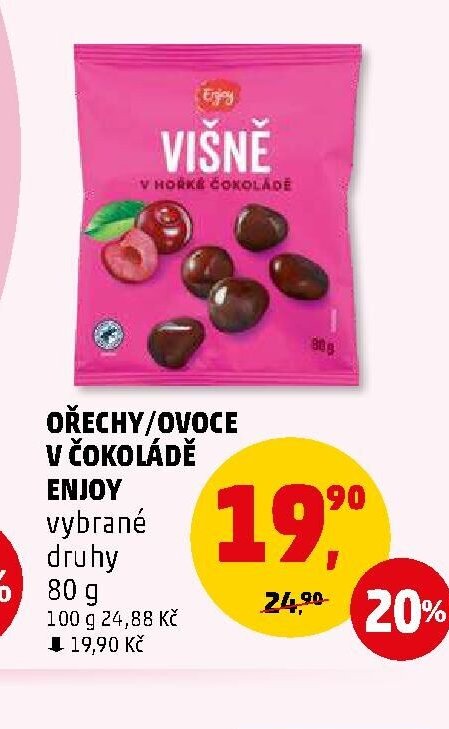 Ořechy/ovoce v čokoládě Enjoy