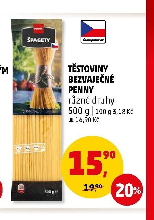 Těstoviny bezvaječné Penny
