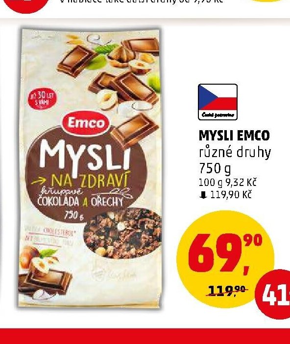 Mysli Emco čokoláda a ořechy
