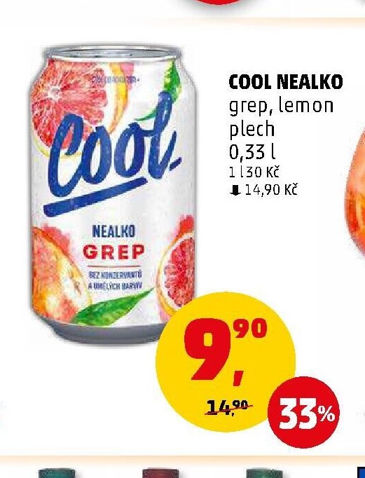 COOL NEALKO grep, lemon plech 0,33 l