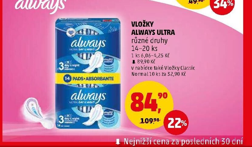 Vložky Always Ultra