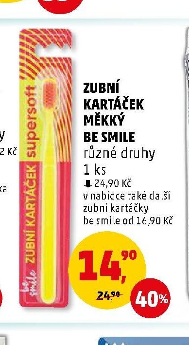 Zubní kartáček měkký Be Smile