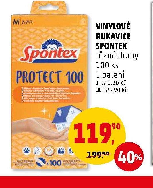 Vinlylové rukavice Spontex