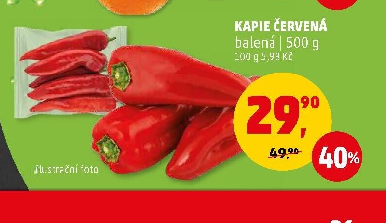 Kapie červená balená