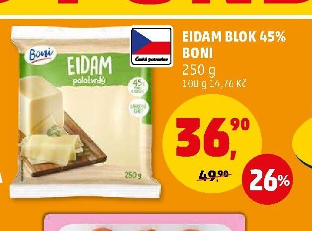 Eidam blok 45% Boni