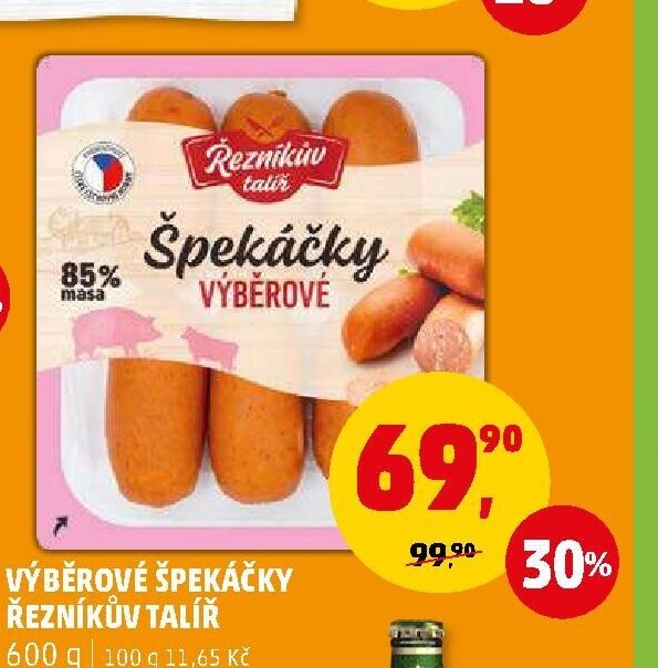 Výběrové špekáčky Řezníkův talíř