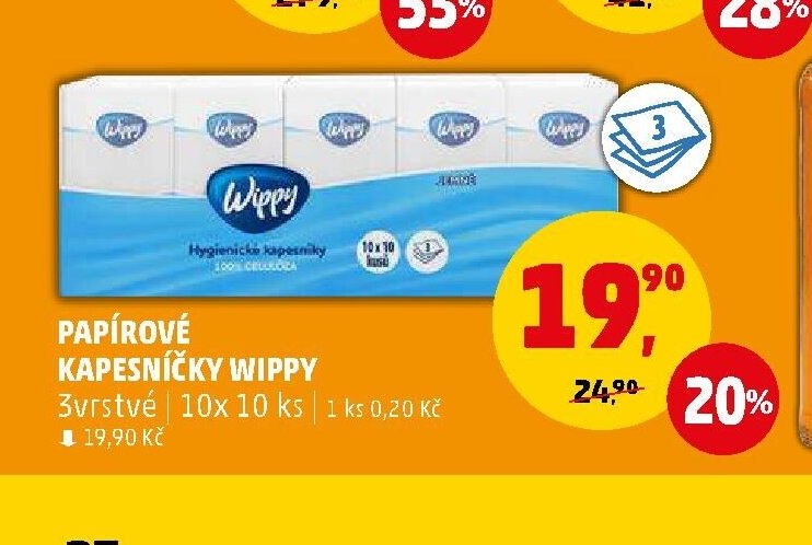 Papírové kapesníčky Wippy
