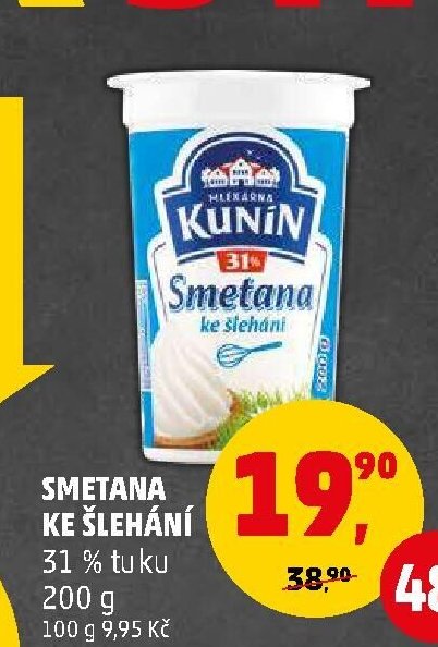 SMETANA KE ŠLEHÁNÍ