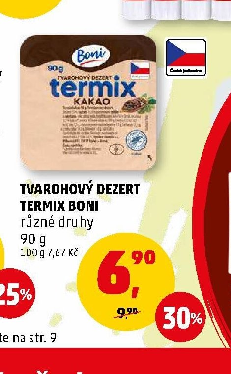 Tvarohový dezert Termix Boni