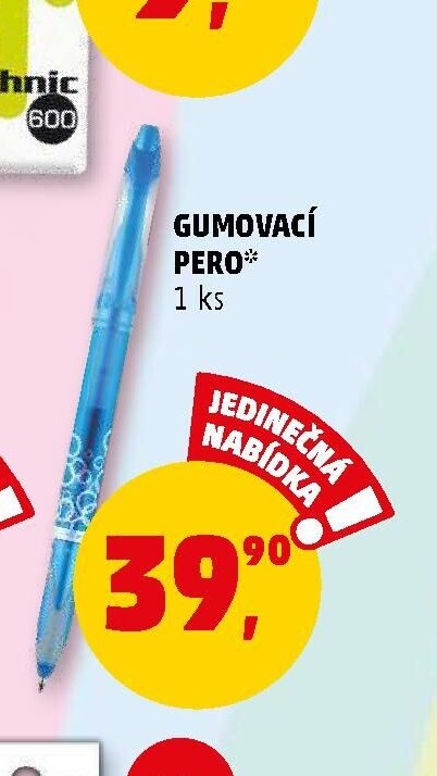 Gumovací pero