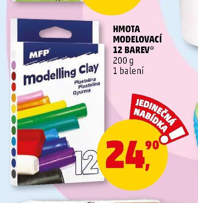 HMOTA MODELOVACÍ 12 BAREV
