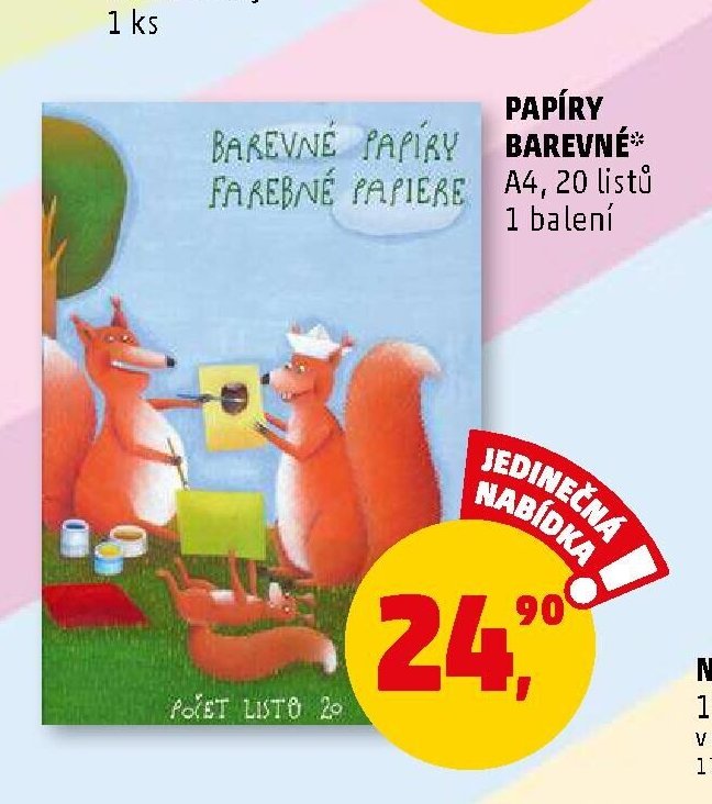 Papíry barevné