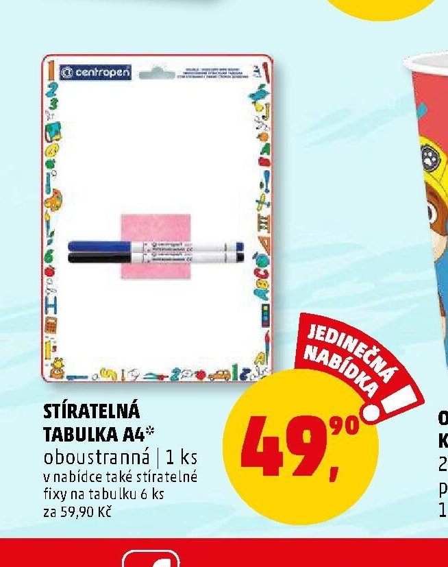 Stíratelná tabulka A4