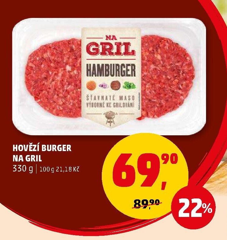 HOVĚZÍ BURGER NA GRIL 330 g