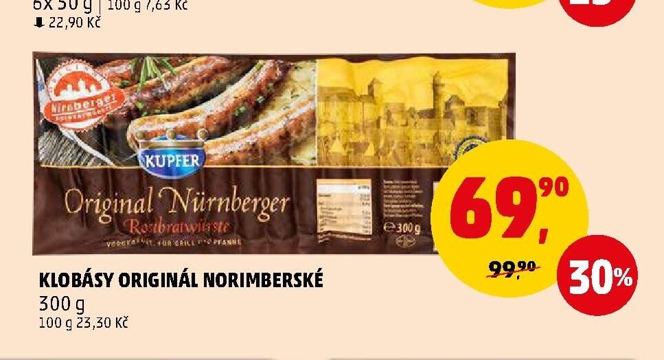 KLOBÁSY ORIGINÁL NORIMBERSKÉ 300 g