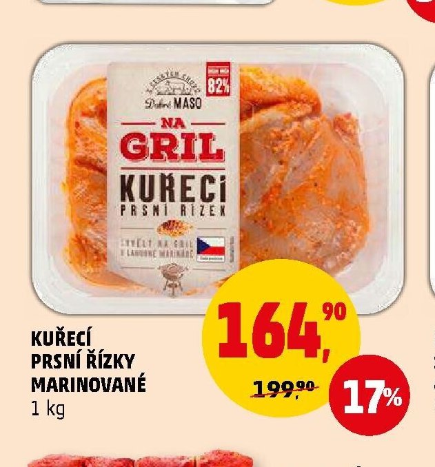 KUŘECÍ PRSNÍ ŘÍZKY MARINOVANÉ 1 kg