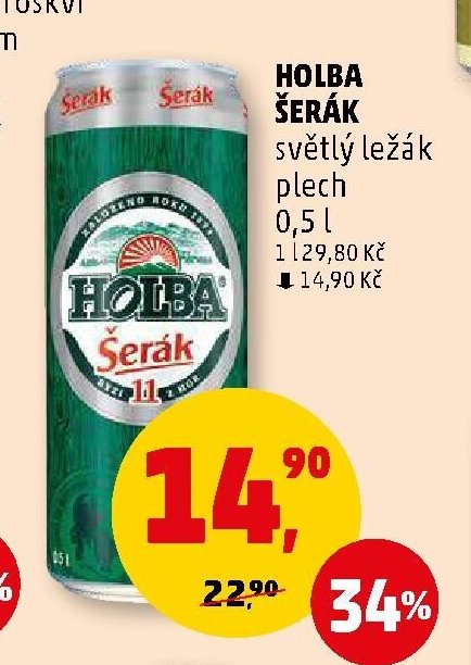 Holba Šerák světlý ležák 0,5 l