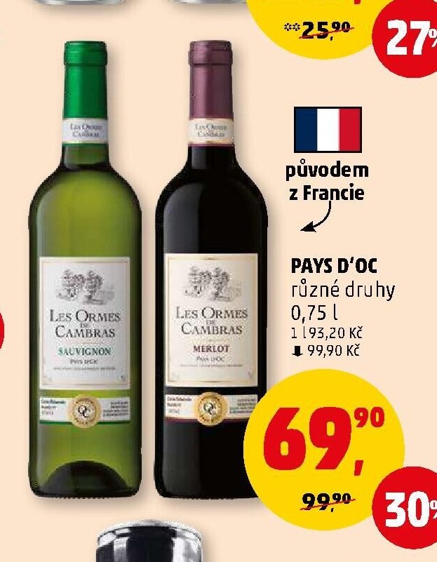 Pays d'Oc 0,75 l