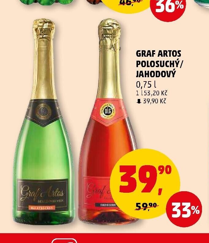 Graf Artos polosuchý/jahodový 0,75 l
