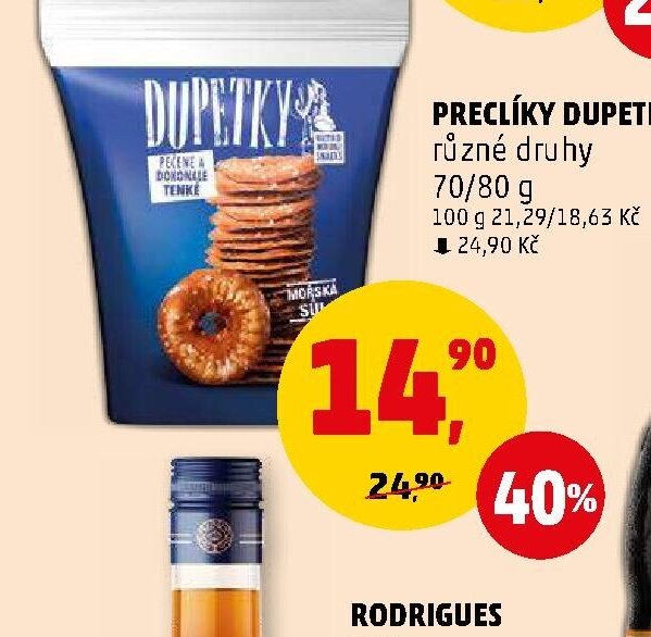 Preclíky Dupetky různé druhy 70/80 g
