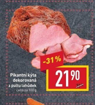 Pikantní kýta dekorovaná