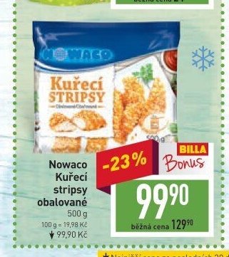 Nowaco Kuřecí stripsy obalované