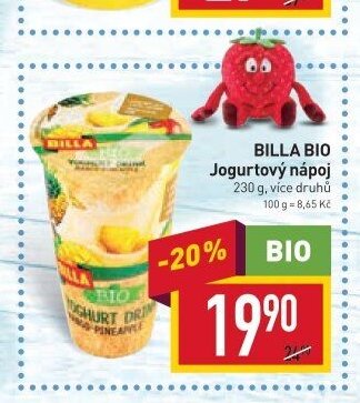 BILLA BIO Jogurtový nápoj