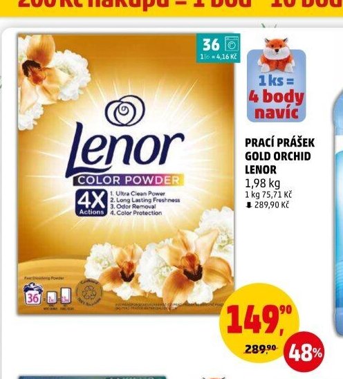 Prací prášek Gold Orchid Lenor 1,98 kg