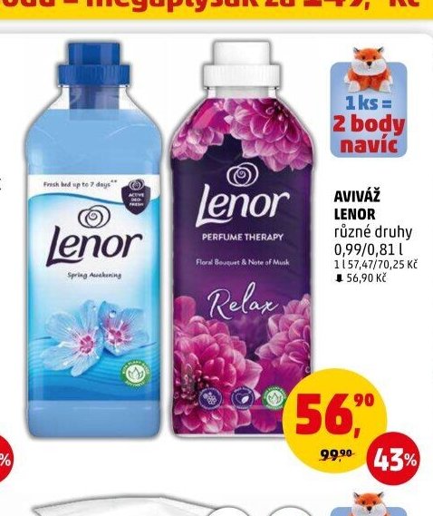 Aviváž Lenor různé druhy 0,99/0,81 l