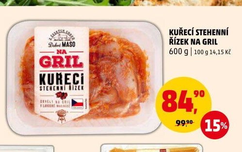Kuřecí stehenní řízek na gril