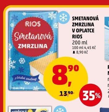 SMETANOVÁ ZMRZLINA V OPLATCE RIOS
