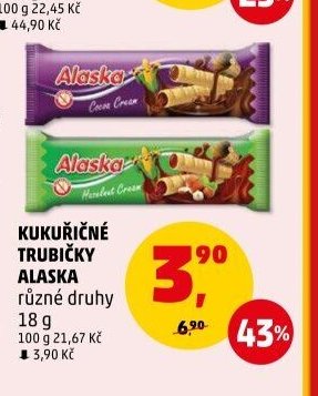 Kukuřičné trubičky Alaska