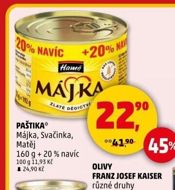 PAŠTIKA Májka, Svačinka, Matěj