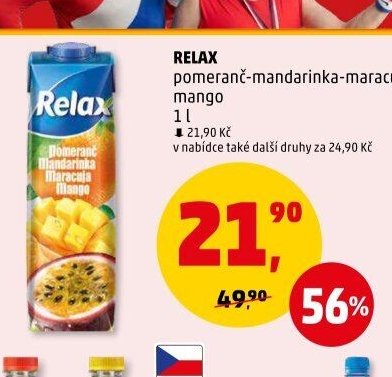 RELAX pomeranč-mandarinka-maracuja-mango