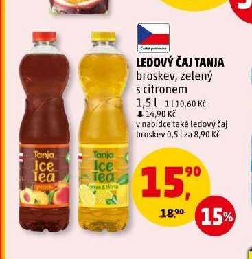 LEDOVÝ ČAJ TANJA broskev, zelený s citronem