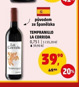 TEMPRANILLO LA CORRIDA