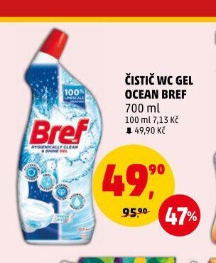 ČISTIČ WC GEL OCEAN BREF 700 ml