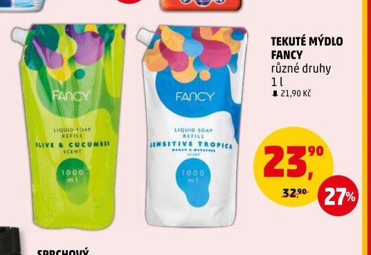 TEKUTÉ MÝDLO FANCY různé druhy 1 l