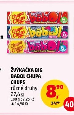 Žvýkačka Big Babol Chupa Chups