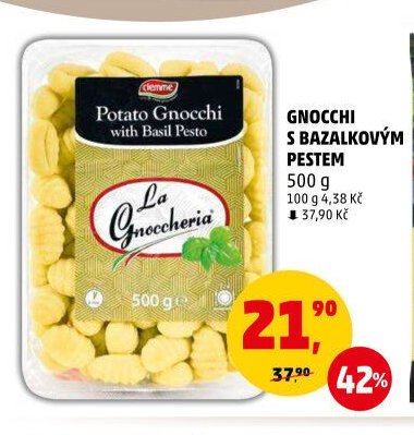 Gnocchi s bazalkovým pestem