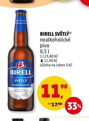 Birell světlý nealkoholické pivo